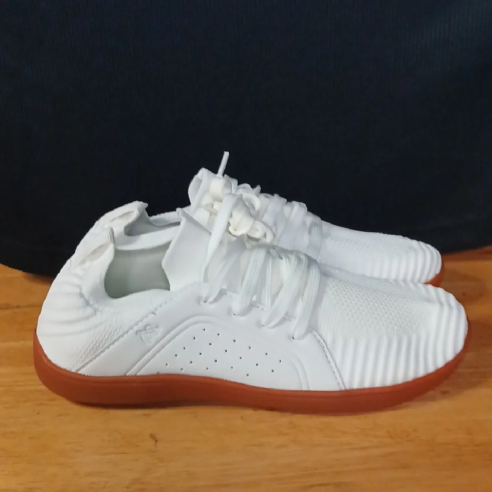 Relaxfeet White Sneakers with Gum Soles.